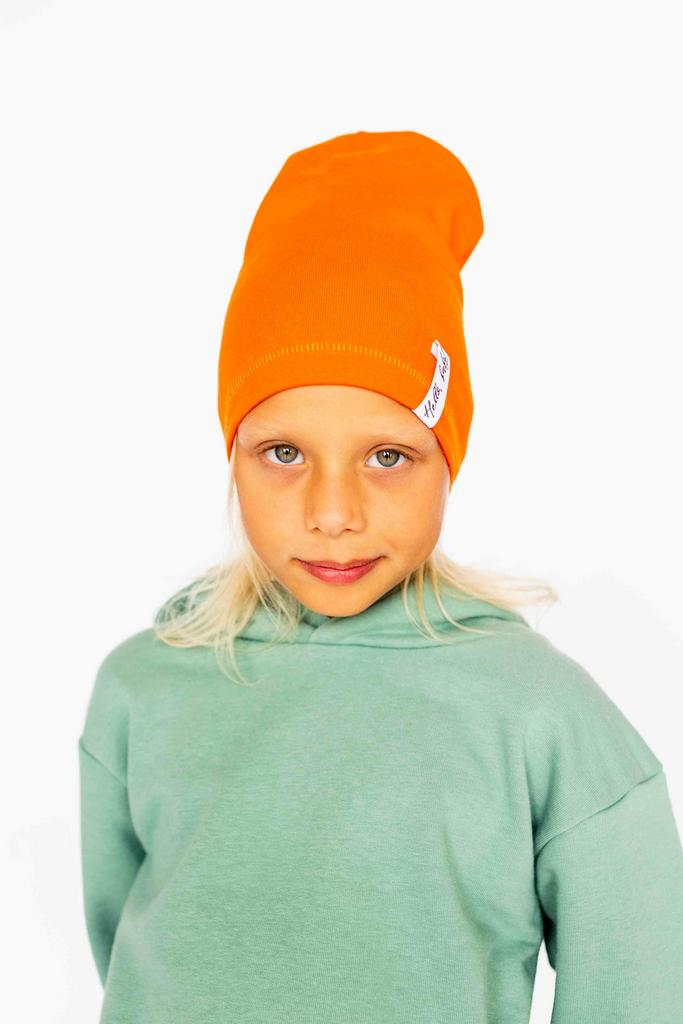 Шапка "Hello,Baby" Simple - onesize - 100% однослойный хлопок - оранжевый
