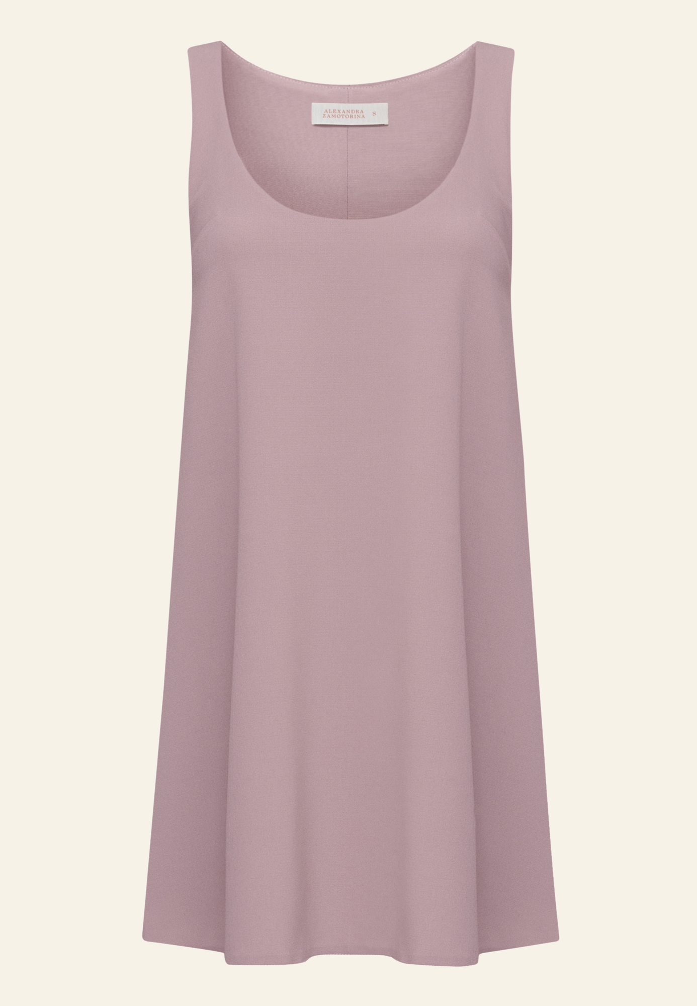 Платье-трапеция лавандового цвета
