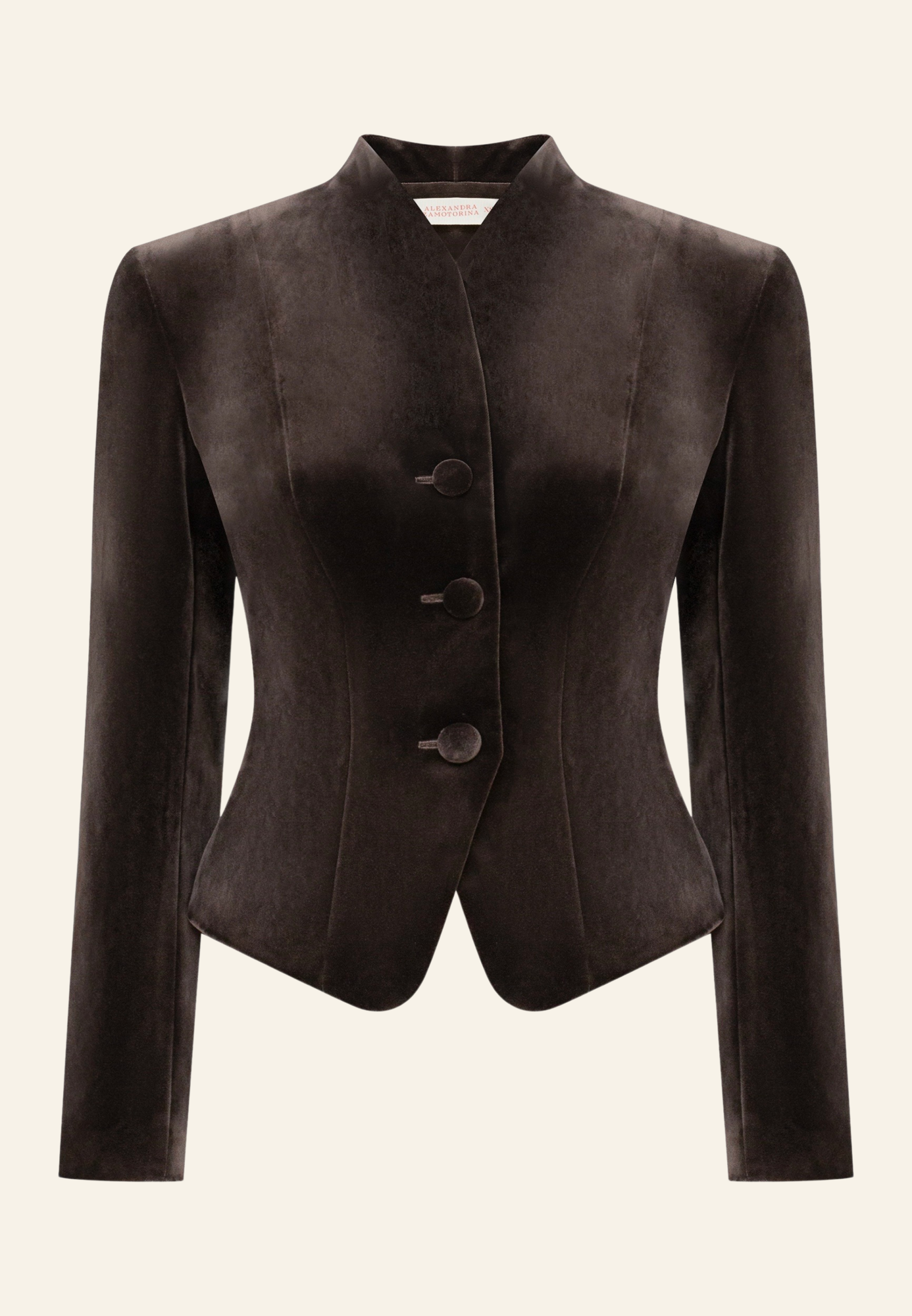 Жакет «Лорен» из серого бархата