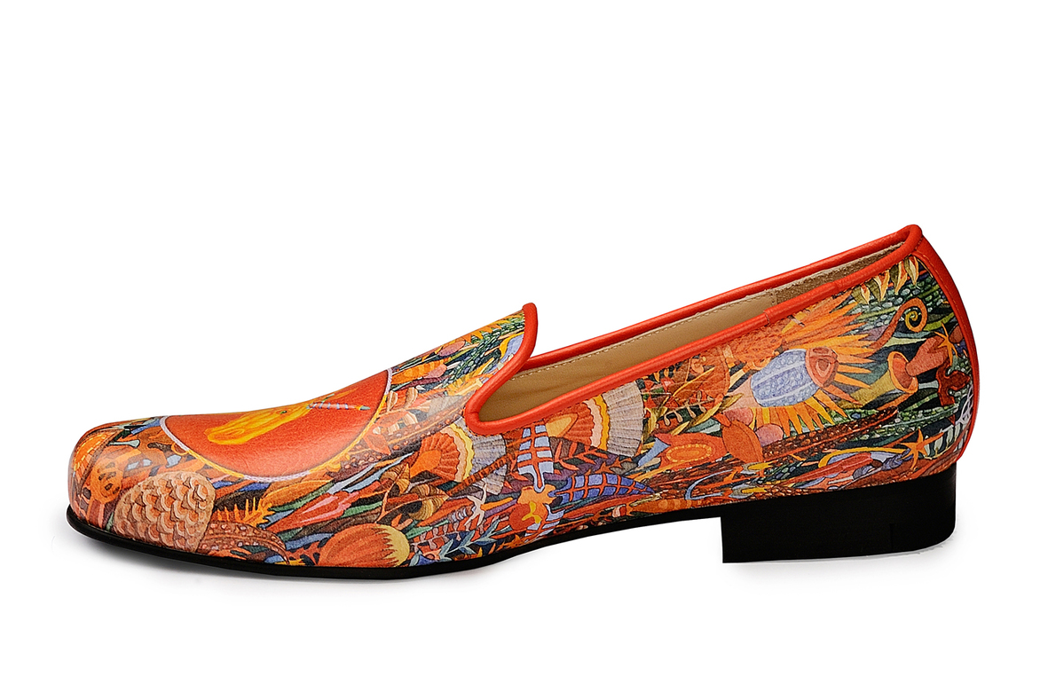 Слиперы женские из кожи "Единорог счастья"