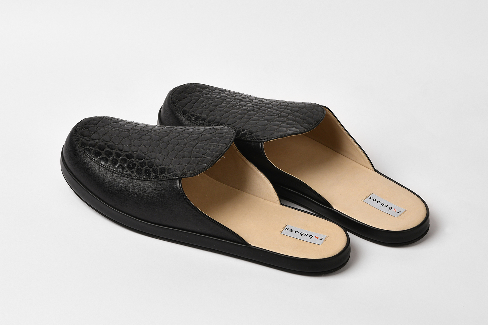 Мужские клоги/тапочки из кожи черные