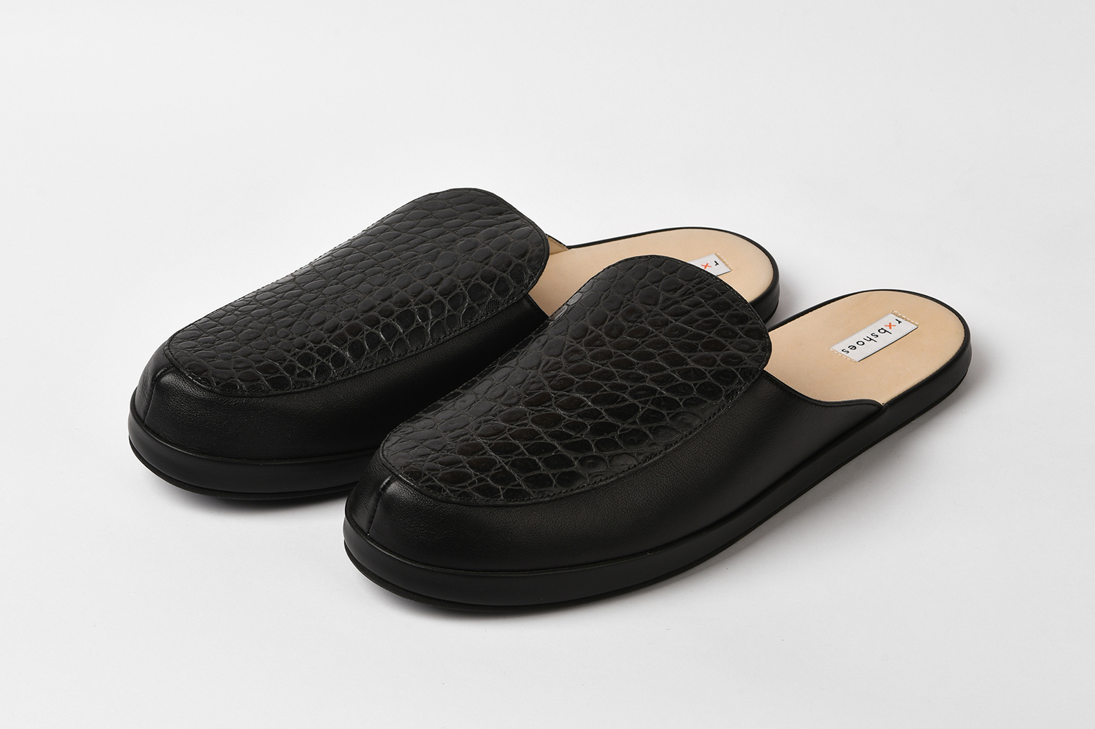 Мужские клоги/тапочки из кожи черные