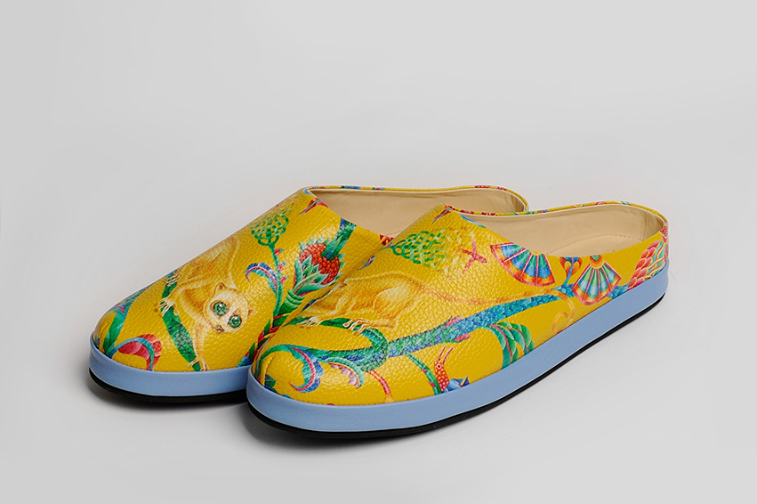 Женские клоги/тапочки из кожи "Волшебные Лемуры" р. 36,37,42