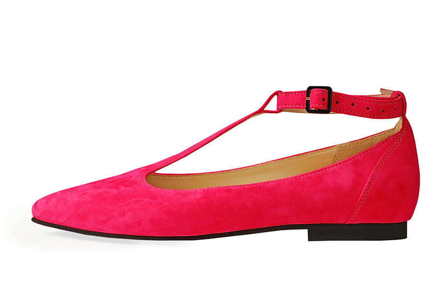 Балетки замшевые ярко розового цвета "Одиссея" р.36,40