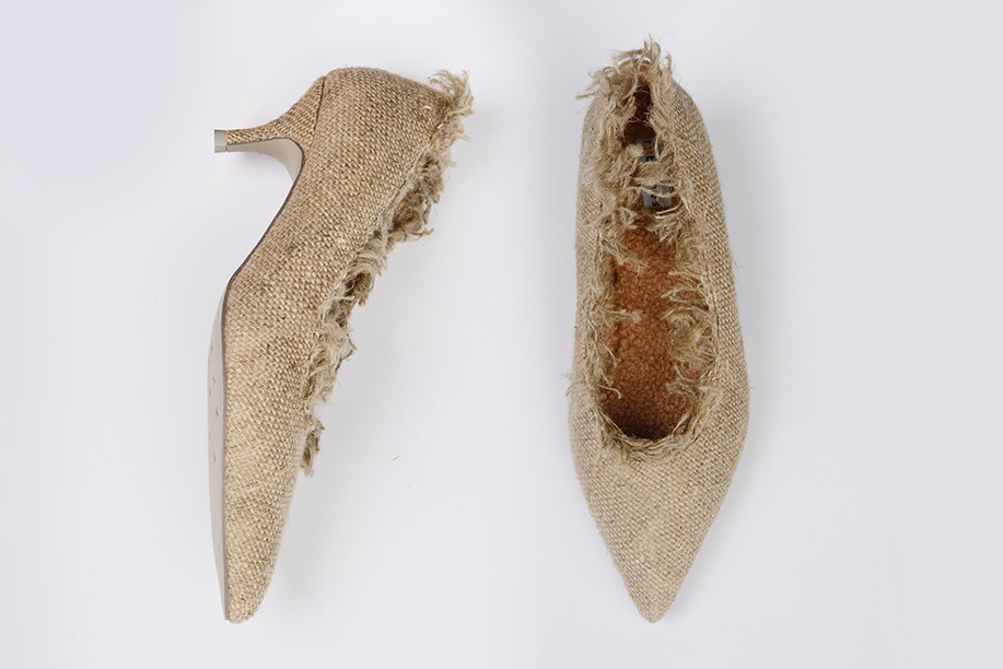 Лодочки из мешковины "Секретики" с мехом р.35