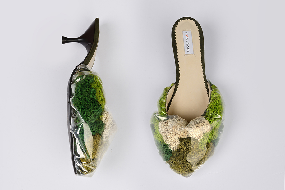 Кутюрные мюли из мха