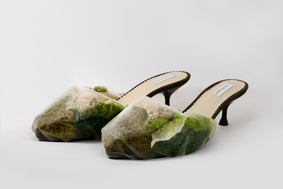 Кутюрные мюли из мха