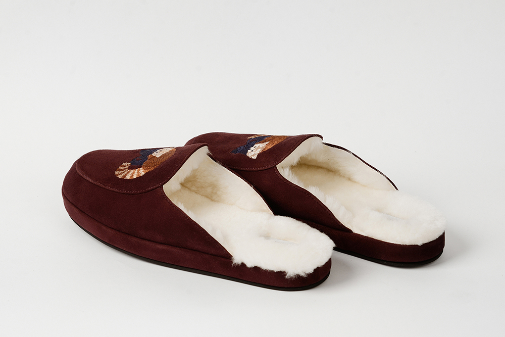 Женские клоги/тапочки "Красная Панда" с мехом