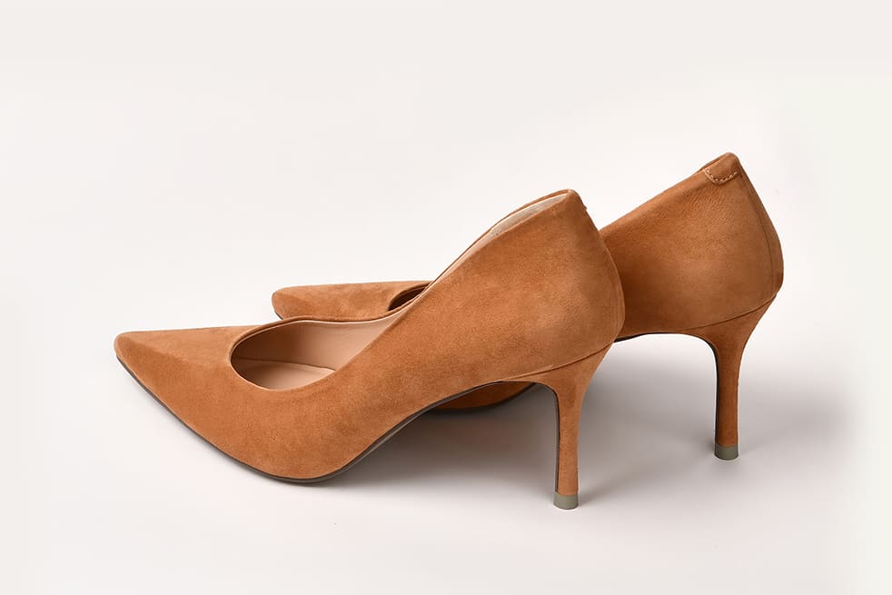 Туфли из замши цвета персик "Rojer"