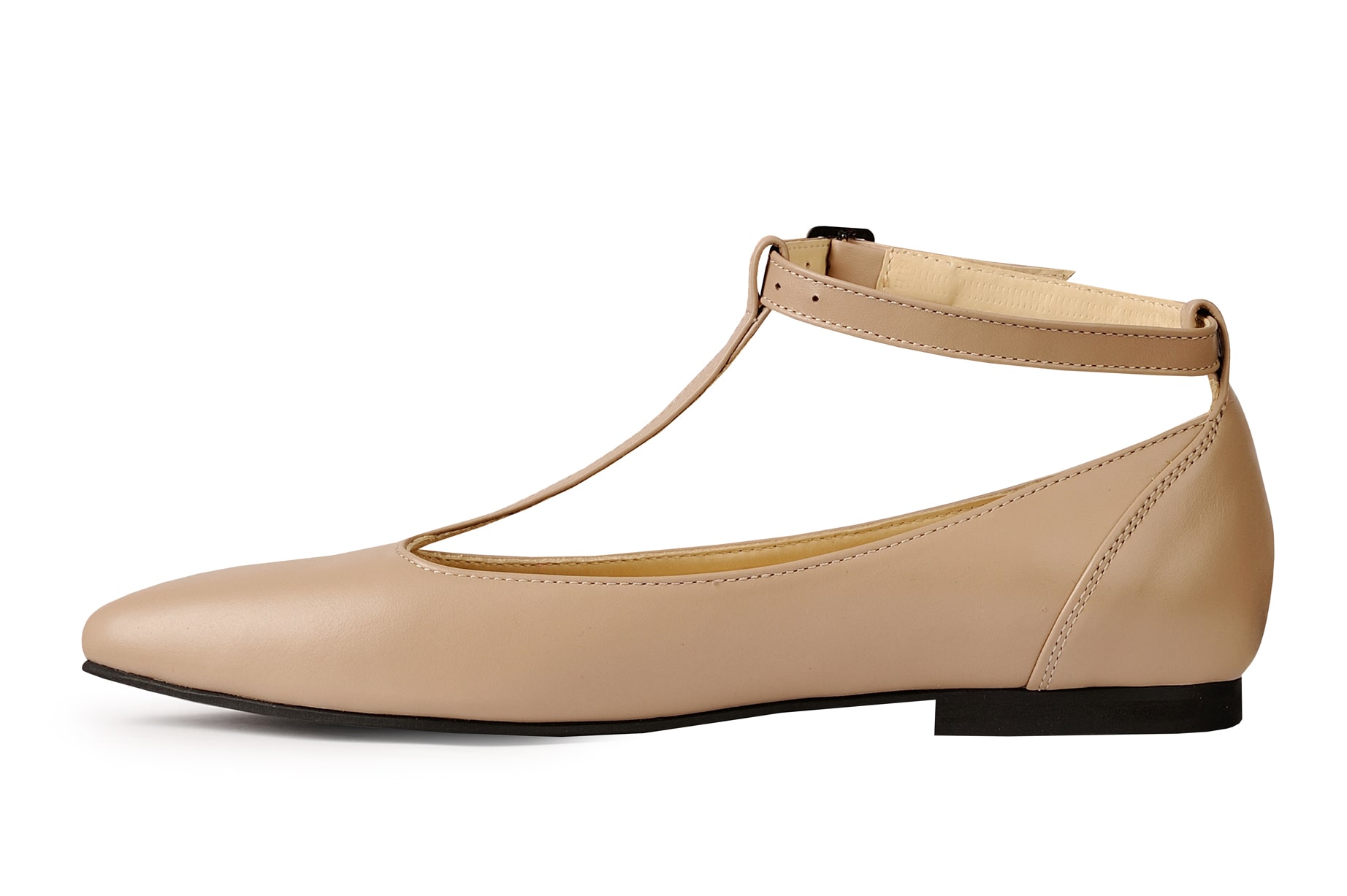Балетки кожаные бежевого цвета "Одиссея", р.41