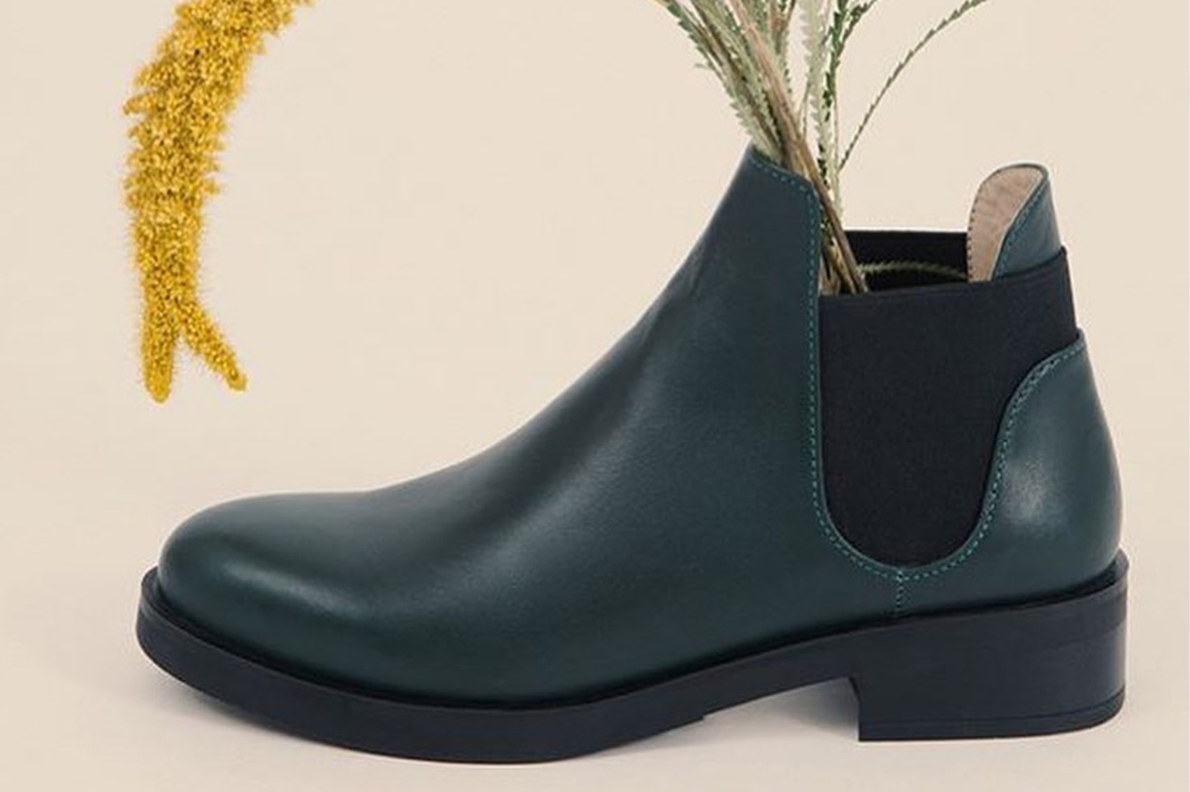 Ботинки кожаные зеленые "Челси" р. 36, 41