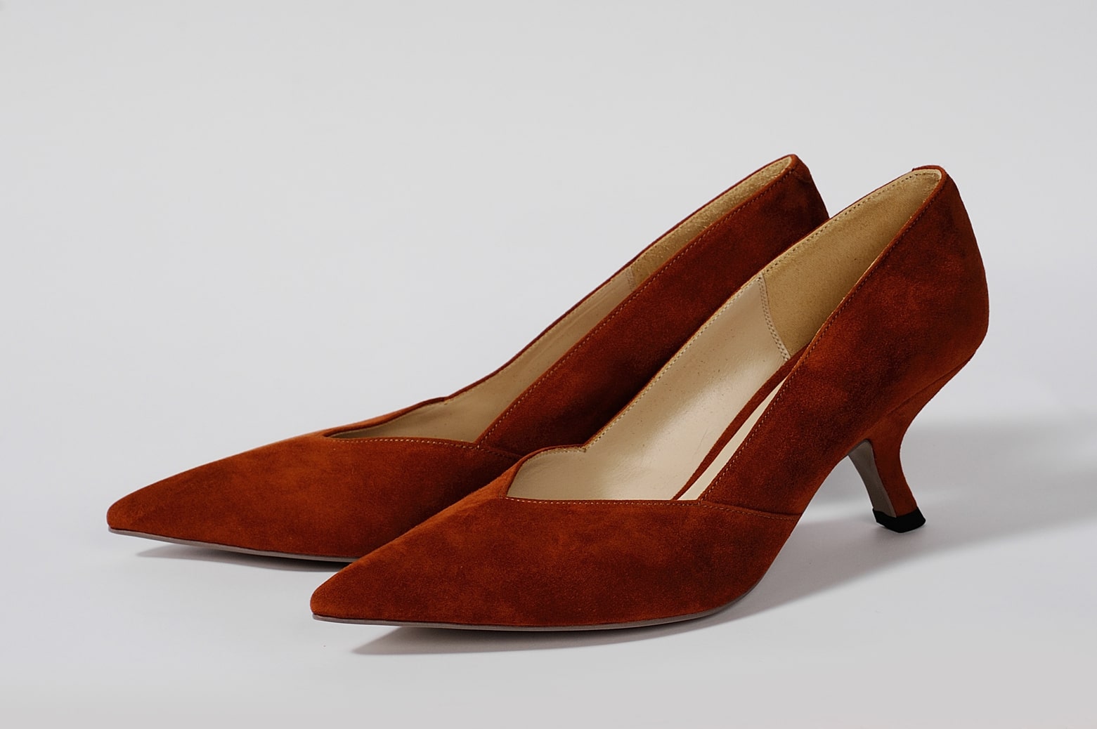 Туфли из замши кирпичного цвета "Вивьер" р.39,40