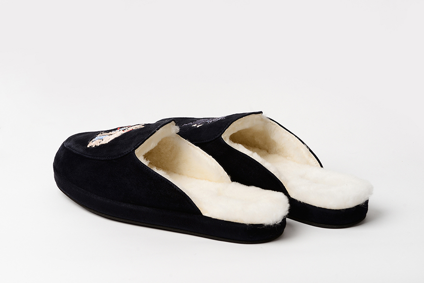 Женские клоги/тапочки "Собачки" с мехом