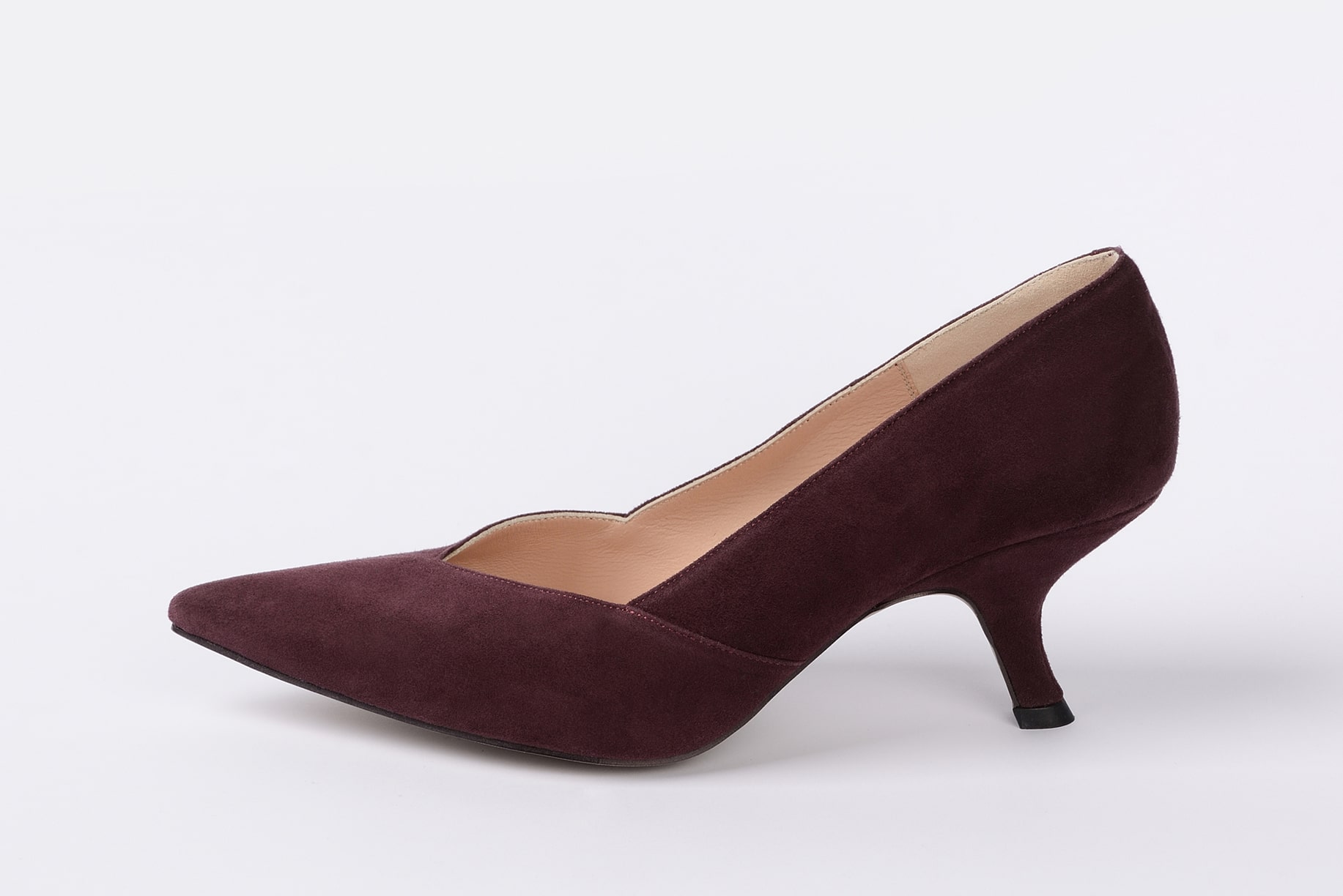 Туфли из замши цвета баклажан "Вивьер" р.37