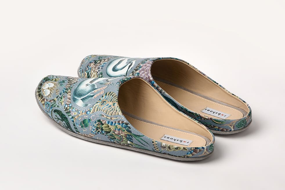 Мужские кожанные тапочки "Барсук"