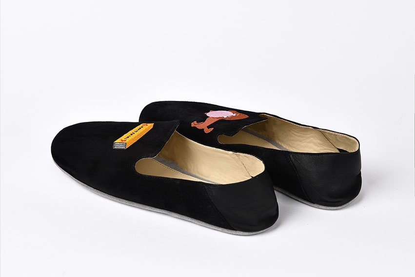 Мужские тапочки из замши "Собачка Jucy"