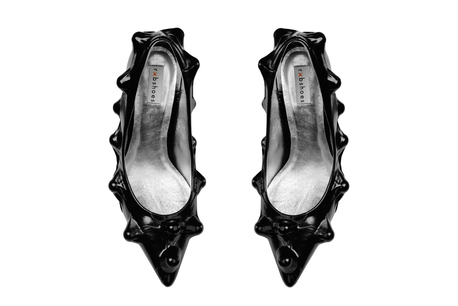 Латексные туфли Haute Couture с жемчугом на заказ