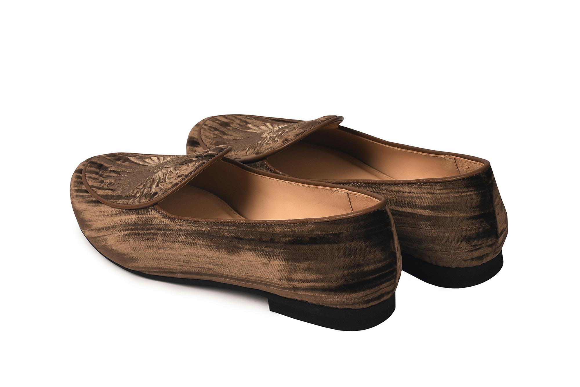 Слиперы женские из бархата "Король Солнца"