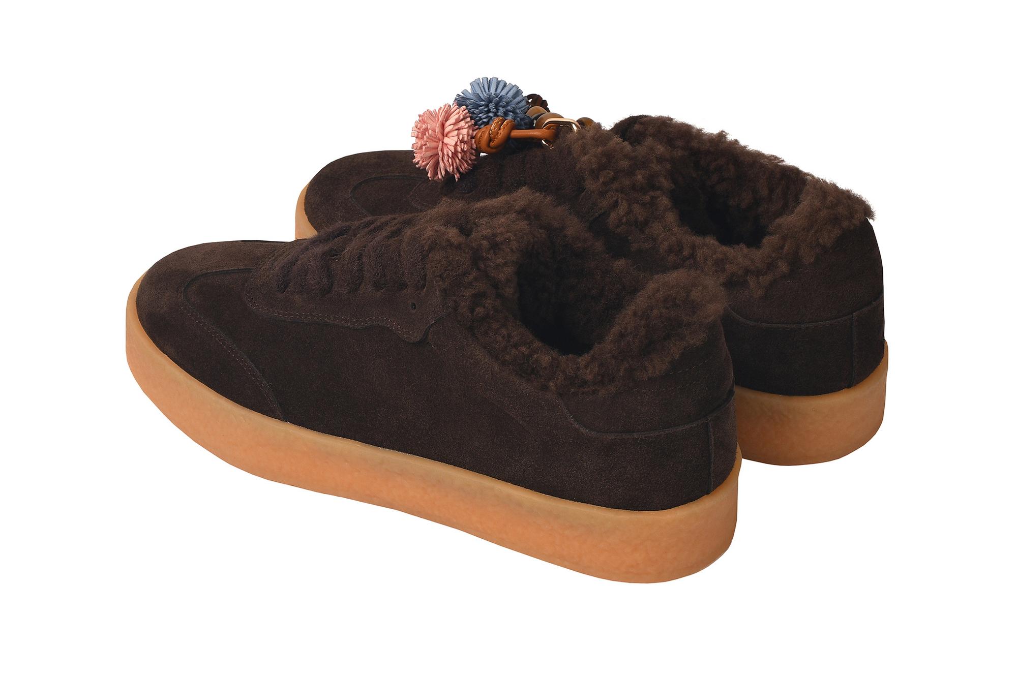 Зимние кеды из замши «Dark Chocolate»