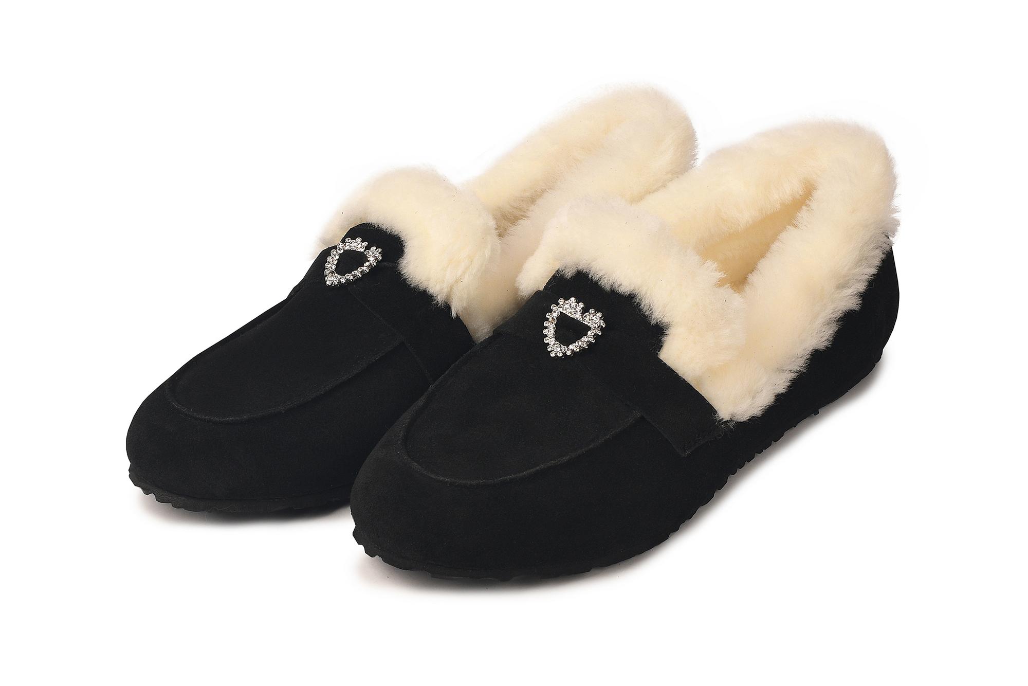 Зимние лоферы с мехом «Black Diamond Fur»