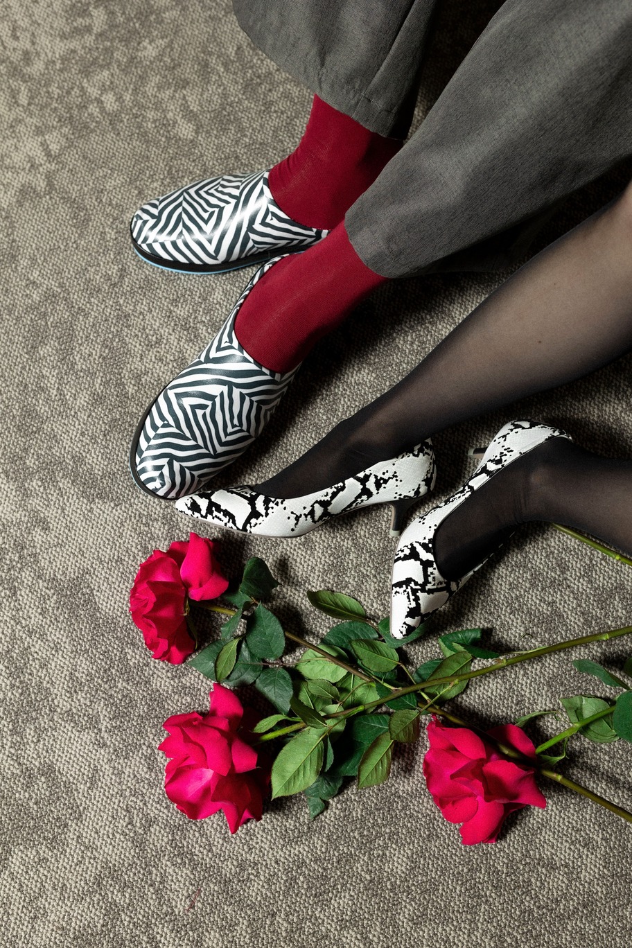 Туфли-лодочки из кожи "Python Classic"