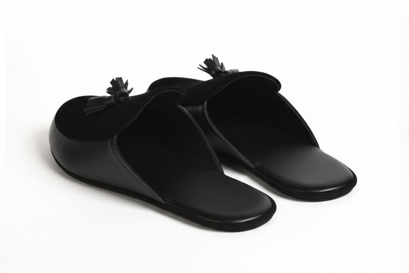 Мужские клоги из кожи с кистью