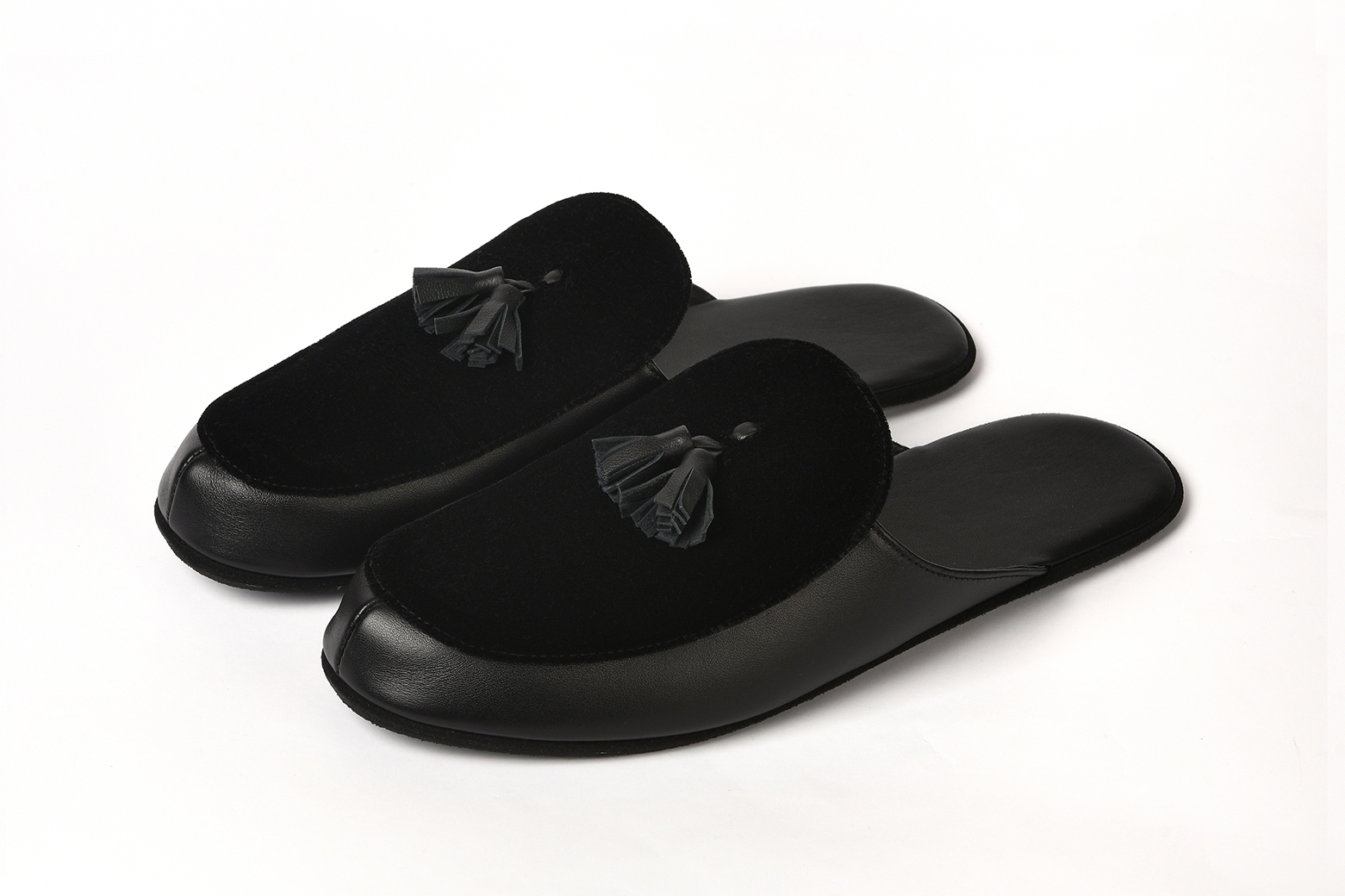 Мужские клоги из кожи с кистью