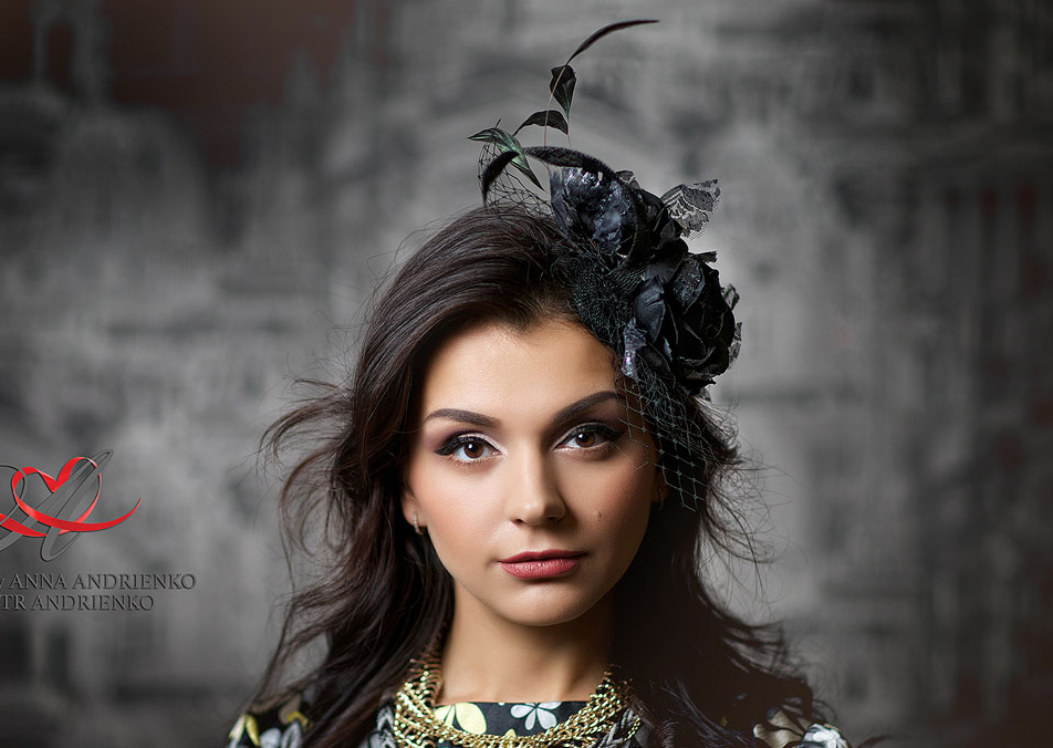 Шляпка, вуалетка, Анна Андриенко, ручная работа, черная шляпка, черная вуалетка, вечерняя шляпка, вечерняя вуалетка, шляпка с цветами, вуалетка с цветами, шляпка с перьями, вуалетка с перьями, шляпка с вуалью, шляпка для праздника, вуалетка для праздника, Шляпка для скачек, вуалетка для скачек, красивая шляпка, дизайнерская шляпка, красивая вуалетка, дизайнерская вуалетка, необычная шляпка