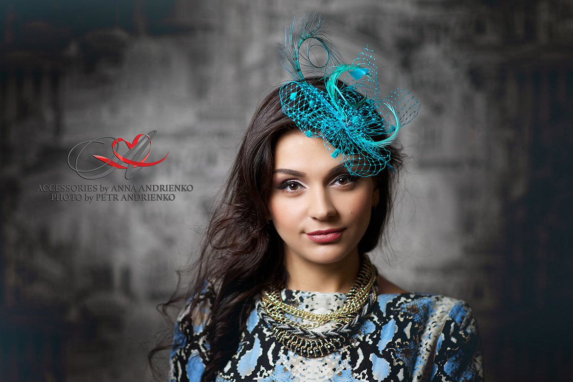 Вуалетка из перьев "Bella"