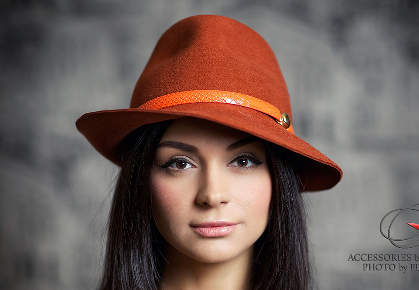 Анна Андриенко, головной убор, шляпа, шляпа с полями, шляпа из фетра, рыжая шляпа, оранжевая шляпа, женская шляпа, федора, шляпа федора, классическая шляпа, трилби, шляпа трилби, купить шляпу, модная шляпа, стильная шляпа, купить шляпу в Питере, Купить шляпу Спб, Anna Andrienko, hat , hats