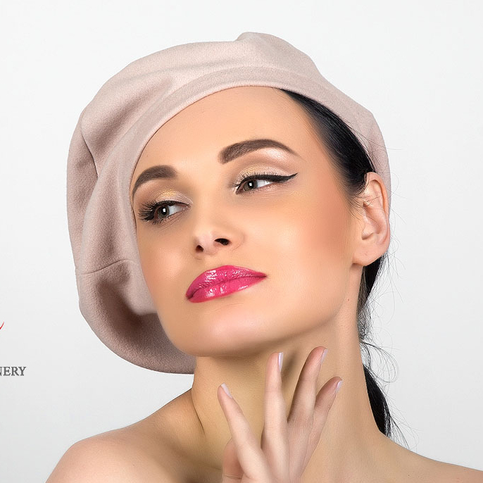 купить берет шанель, Анна Андриенко, мягкий берет из твида