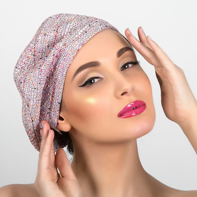 купить берет шанель, Анна Андриенко, мягкий берет из твида