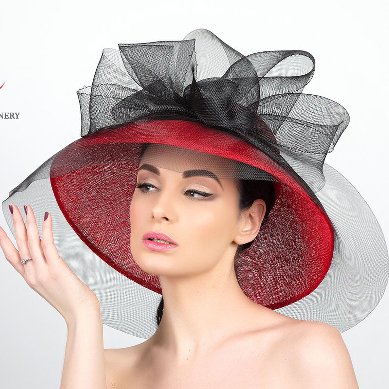 Шляпа, шляпа с полями, красная шляпа, шляпа с кружевом, широкополая шляпа, летняя шляпа, шляпа для скачек, шляпа с бантом, вечерняя шляпа, красивая шляпа, дизайнерская шляпа, Анна Андриенко, головные уборы, купитиь шляпу, купить шляпу в Питере, купить шляпу Спб, Anna Andrienko, hat, hats, millinery, купить красную шляпу из синамей