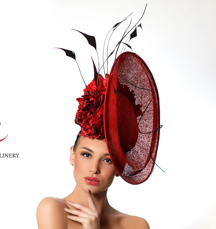 Шляпа, шляпа с полями, красная шляпа, шляпа с кружевом, широкополая шляпа, летняя шляпа, шляпа для скачек, шляпа с бантом, вечерняя шляпа, красивая шляпа, дизайнерская шляпа, Анна Андриенко, головные уборы, купитиь шляпу, купить шляпу в Питере, купить шляпу Спб, Anna Andrienko, hat, hats, millinery, купить красную шляпу из синамей