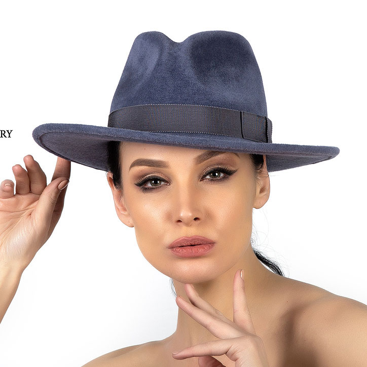 осенняя шляпка, женская шляпка, шляпка из велюра, серая шляпка, шляпа Федора, Анна андриенко дизайнерские шляпы, купить шляпу Спб, купить шляпу в Москве