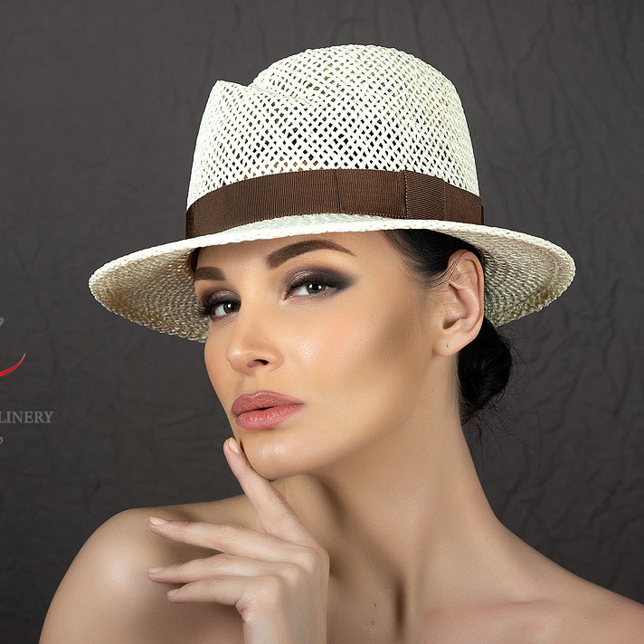 Летняя женская шляпа  Айвори купить в Москве, шляпки Анна Андриенко СПб
