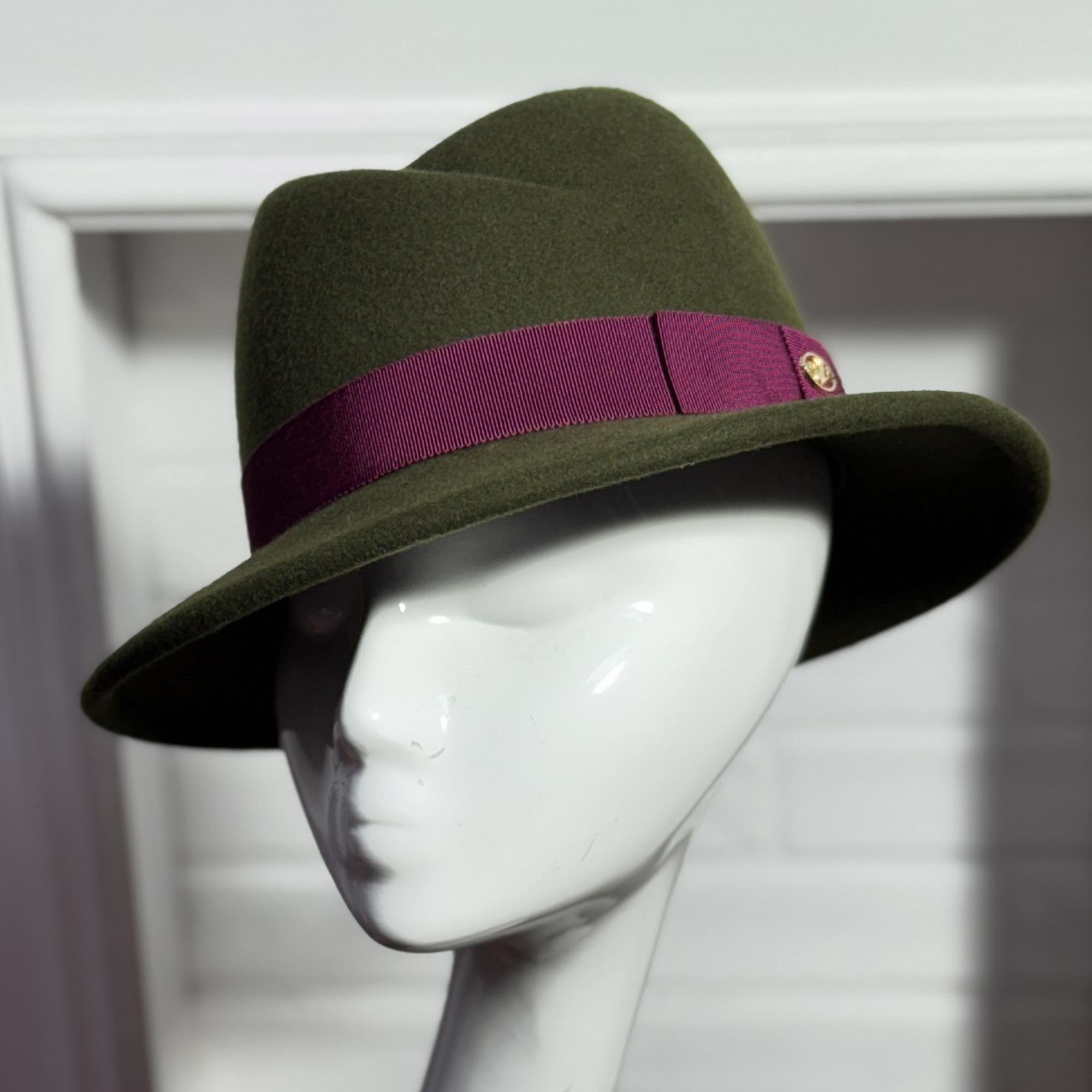 фетровая шляпа, шляпа из фетра, купить шляпу, классическая шляпа, Анна Андриенко, женская шляпа, осенняя шляпа, шляпа цвета хаки, зимняя шляпа, весенняя шляпа, шляпа с полями