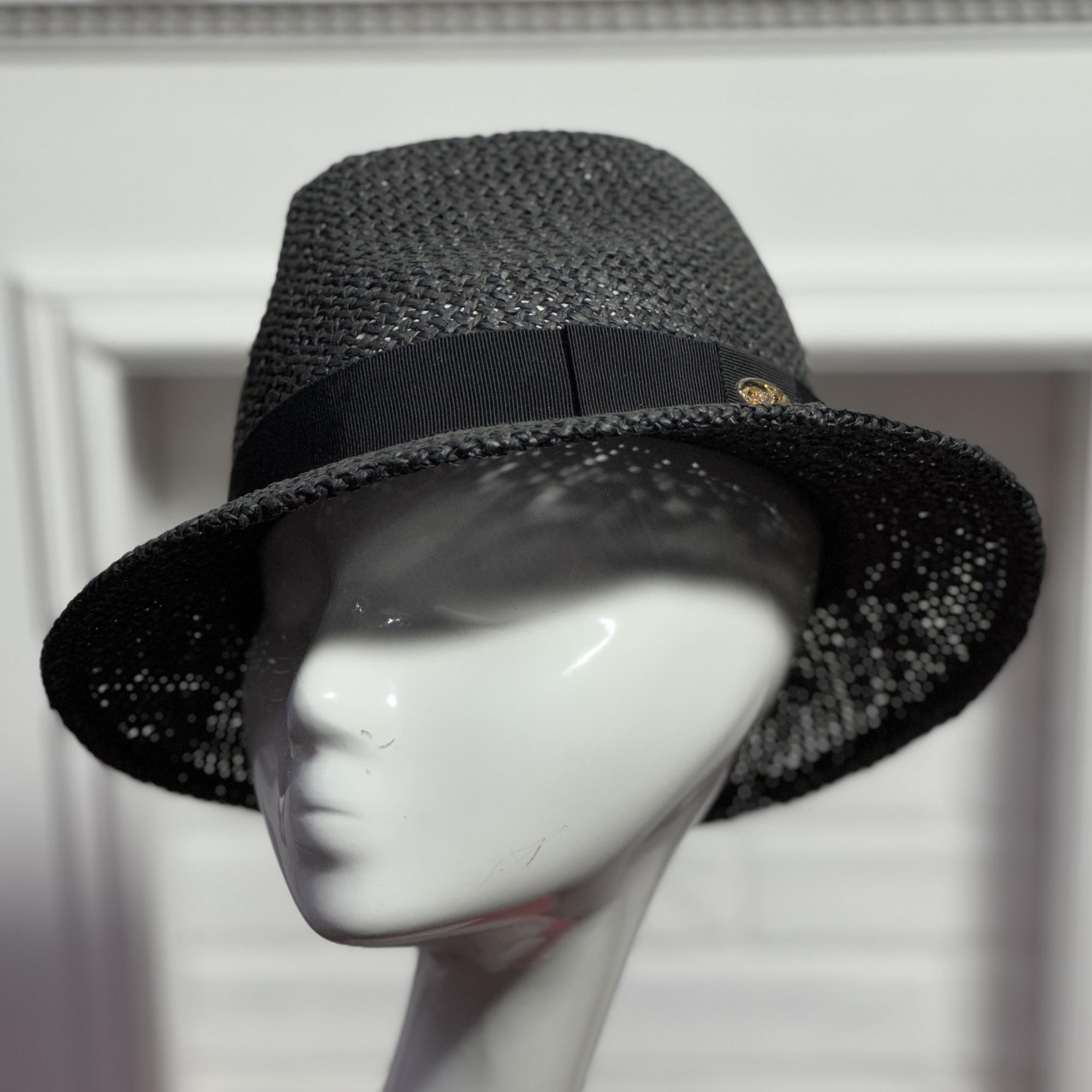 Летняя женская черная шляпа купить в Москве, шляпки Анна Андриенко СПб