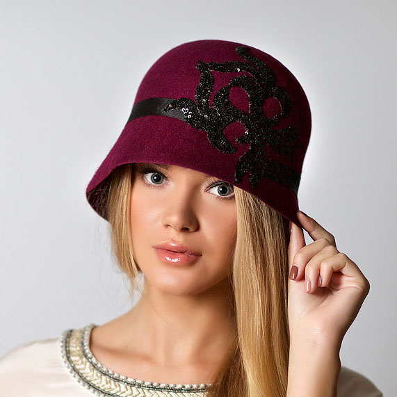 Фетровая шляпка клош "Дороти"