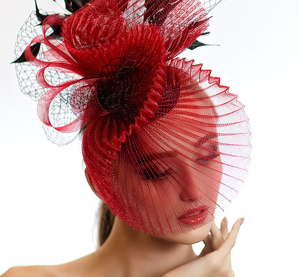бордовая шляпка, вечерняя шляпка, шляпка, шляпка для скачек, шляпка для праздника, шляпка для свадьбы, шляпка для фотосессии, дизайнерская шляпка, Анна Андриенко, купить шляпку, шляпка для скачек