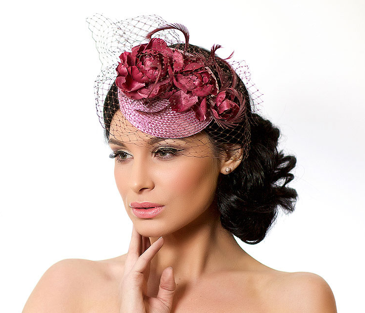 Анна Андриенко, ручная работа, шляпка, вечерняя шляпка, женская шляпка, шелковая шляпка, шляпка для праздника, шляпка для фотосессии, шляпка для скачек, шляпка с цветами, шляпка таблетка, красивая шляпка, купить шляпку, купить шляпку в Питере, купить шляпку СПБ, бордовая шляпка, вишневая шляпка, Anna Andrienko, hat, hats, millinery, розовая шляпка