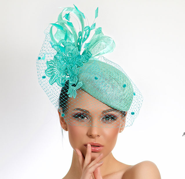 шляпка, вечерняя шляпка, шляпка таблетка, кружево, шляпка с кружевом, ручная работа, шляпка для скачек, котельная шляпка, шляпка для праздника, мятная шляпка, бирюзовая шляпка, фиолетовая шляпка, головной убор