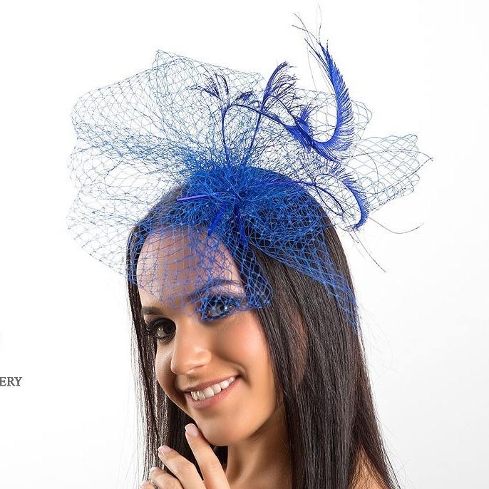 вечерняя шляпка, шляпка для девочки, дизайнерская шляпка, шляпка для скачек, детская шляпка, синяя шляпка, шляпка для праздника, шляпка для фотосессии, купить вуалетку, синяя вуалетка, шляпка для нового года, вуалетка для праздника, шляпка для гетсби, вуалетка для праздника, Анна Андриенко, купить шляпку в Питере, шляпка для девичника, вечерняя шляпка в Москве