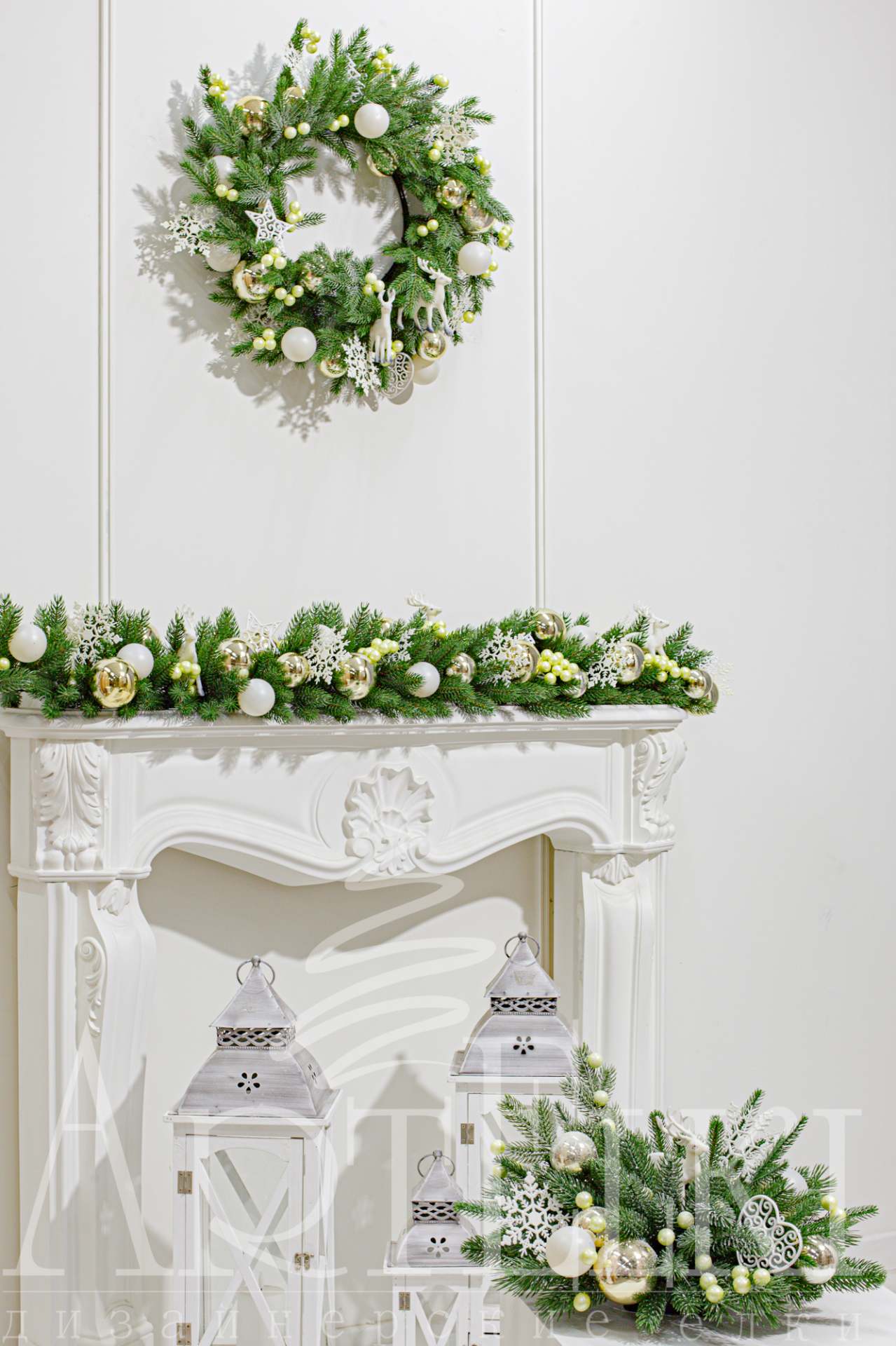 Новогодний декор для дома и офиса, комплект "Шампань NEW"