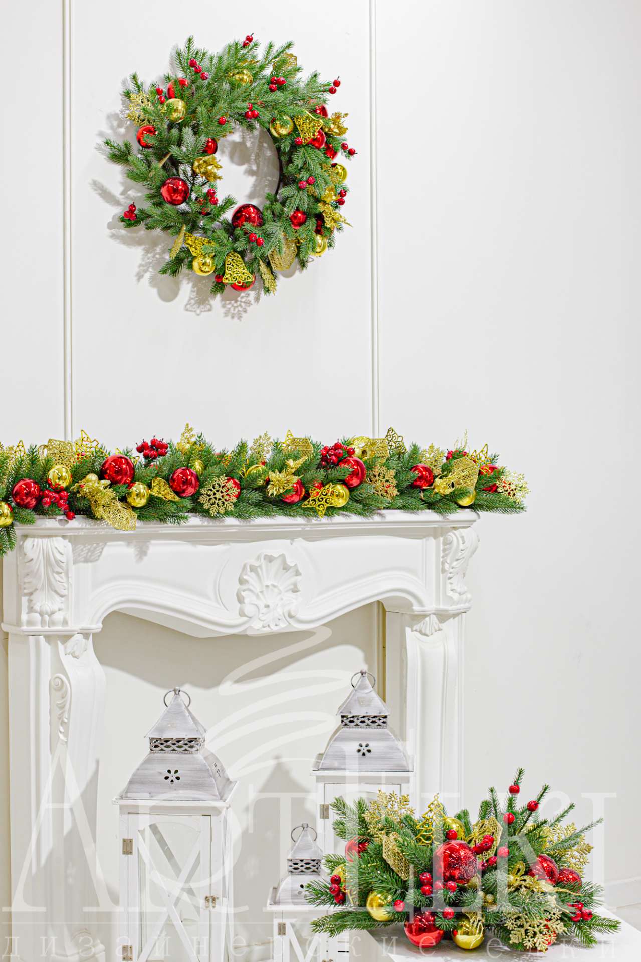 Новогодний декор для дома и офиса, комплект "Рождественская классика NEW"