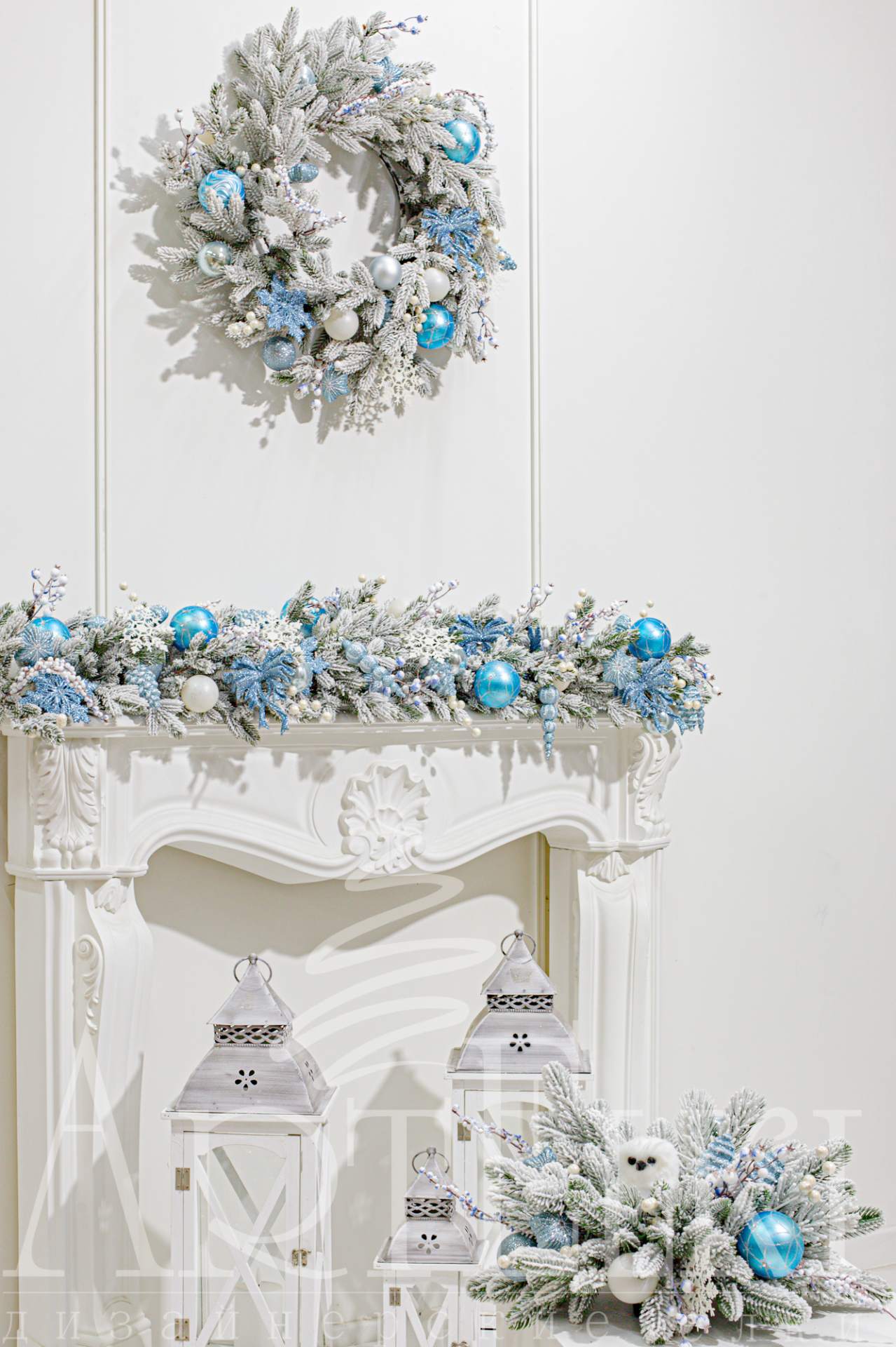 Новогодний декор для дома и офиса, комплект " Снежное Морозко NEW"