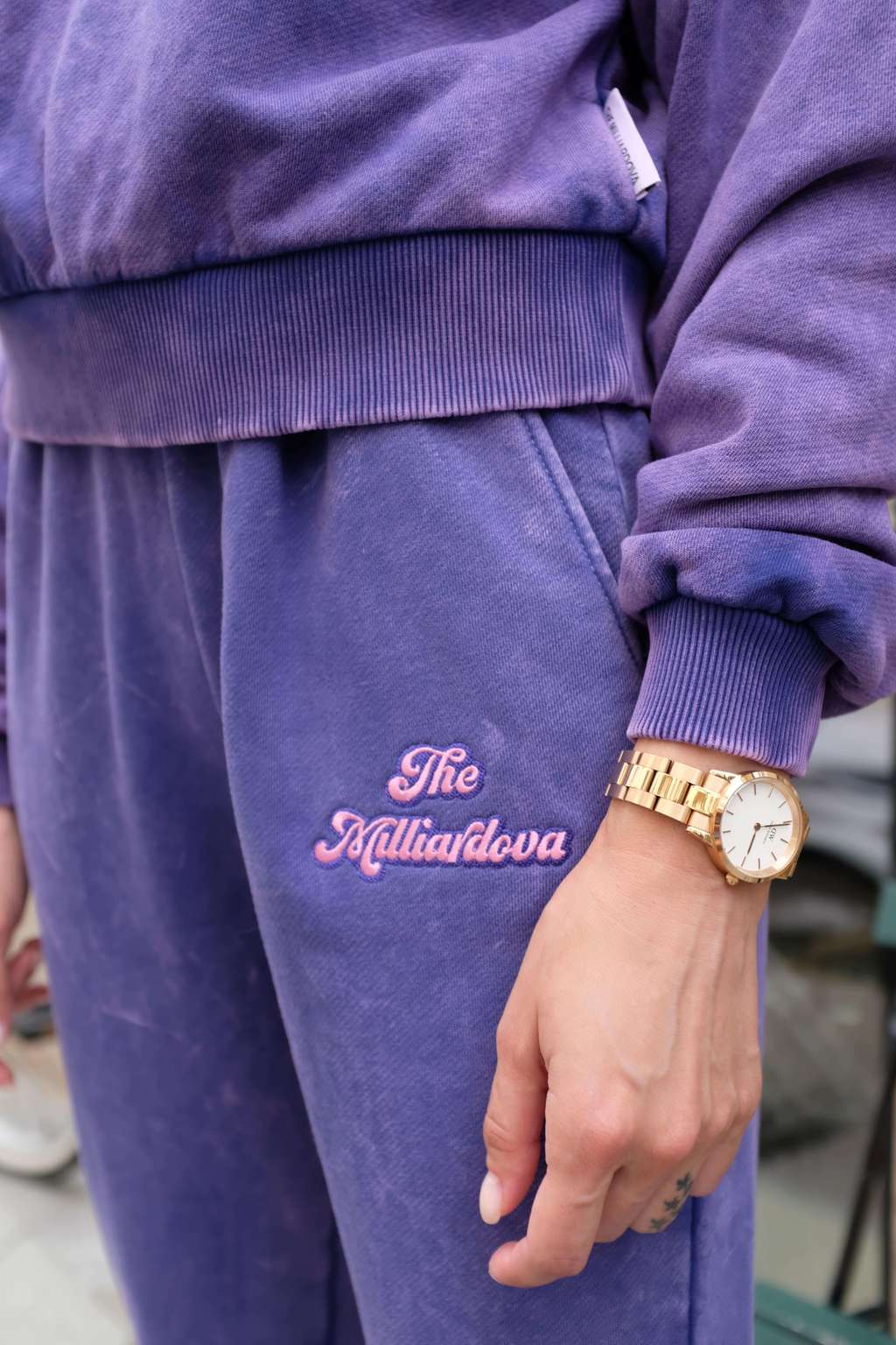 Джоггеры вареные, сине-фиолетовые