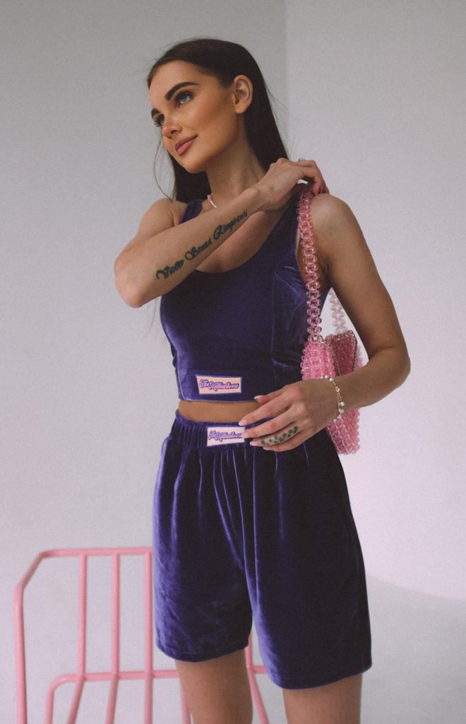 Бархатные боксеры, фиолетовые