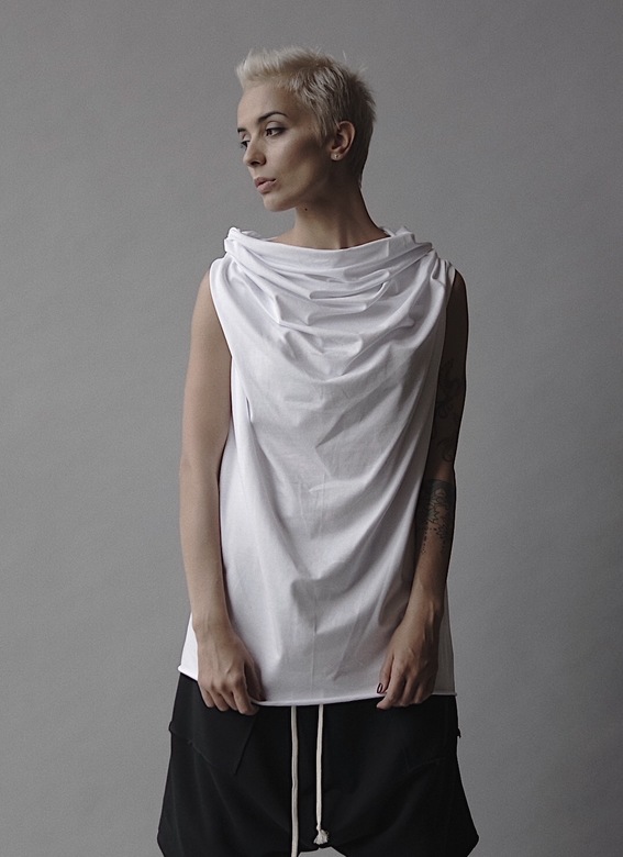 Кофта труба с коротким рукавом