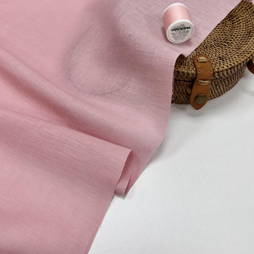 Лен с шелковым финишем. Розовая соль